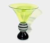 Correia Designer Art Glass, Vase-Chartreuse Footed