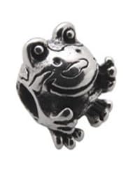 Sterling Silver Frog Zable Bead Charm BZ234