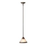 Royce Lighting RP240RB Mini Pendant Rustic Bronze with Frosted Globe