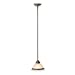Royce Lighting RP240RB Mini Pendant Rustic Bronze with Frosted Globe