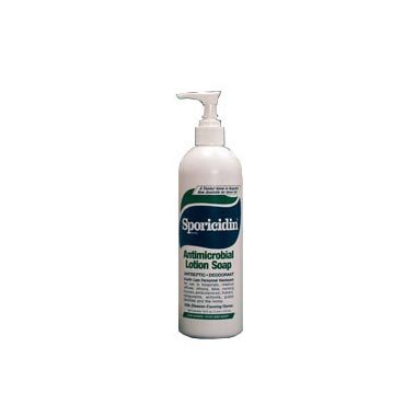 16oz Pump Bottle Sporicidin Antimicrobial Lotion Soap