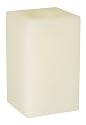Candle Impressions CA10317CH Vanilla Scented 6-Inch Flameless Square Wax Candle, Champagne