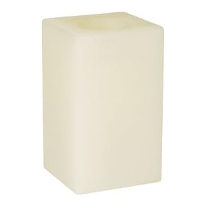Candle Impressions CA10317CH Vanilla Scented 6-Inch Flameless Square Wax Candle, Champagne by Northern International