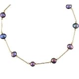 Black Cultured Pearls, 14Kt. Yellow Gold