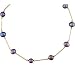 Cultured Black Pearl Station Necklace