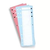Desk Double-Punched Narrow Hot List Sheets - Assorted Set - Assorted Colors
