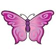Pink Butterfly Temporary Tattoo 1.5x2