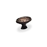 Jeffrey Alexander Regency Floral Knob 1-5/8 OL, Dark Brushed Antique Copper