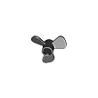 Lego Building Accessories Black Propeller With 3 Blades, Bulk Pack 25 Pieces
