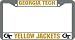 Georgia Tech Yellow Jackets Chrome License Plate Frame - SET OF 6 - Sports Merchandise