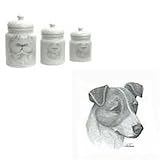 Jack Russell Canister Set, Porcelain by Rosalinde