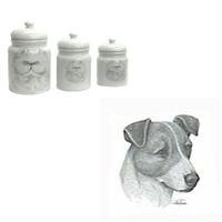 Jack Russell Canister Set, Porcelain