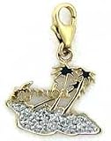 Aruba, 14K Gold Diamond Charm