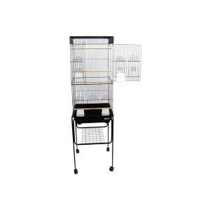 Canary Parakeet Cockatiel LoveBird Finch Bird Cages - 18"x18"x61" - 6924Blk/S