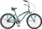 GREENLINE 26" ALUMINUM Shimano INTERNAL 3-Speed Extended Deluxe Beach Cruiser Bicycle Bike - Ladies Baby Blue