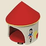 Magic Roundabout Pet Bed Red/Beige 45x45x55cms