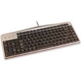 Evoluent KB1 Mouse-Friendly Keyboard, USB, Black/Silver