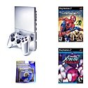 Sony PlayStation 2 (PS2) Silver Game System Bundle - Spider-Man, AMF Bowling