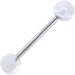 Clear MARBLE Tongue Ring