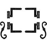 Buy 1 Set Black Iron Shutter Hinges with S hooks by ACORN