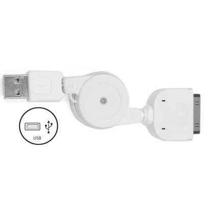 Vanco USB to iPod Dock Connector Retractable Cable
