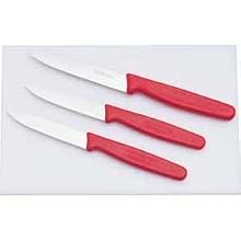 Victorinox 4-Piece Utility Knife Set, Red Poly Handles