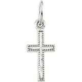 14K Yellow Gold Children's Cross Pendant With Chain