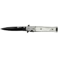 M-Tech Folding Knife Stiletto Pocket Pearl White