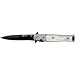M-Tech Folding Knife Stiletto Pocket Pearl White