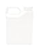 Vestil JUG-W-16 High Density Polyethylene (HDPE) Rectangular Jug with Natural Cap, 3-29/32