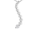 1/2ct 9 Diamond Journey Curve Pendant in 10k White Gold