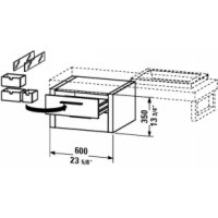 Duravit Low Cabinet for Console 9276-85
