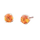 14K 1.25 CTW Round Citrine Stud Earrings