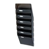 Rubbermaid 18663 Image hot file 6-pocket wall system w/labels/holders, letter, smoke
