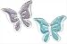 Boutique Iron-On Applique-Blue or Purple Butterfly
