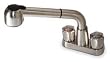 Trident 2LAC8 Laundry Faucet, Brushed Nickel, 2H Round
