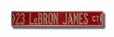 Authentic Street Signs Cleveland Cavaliers 23 LeBron James Ct Steel Street Sign