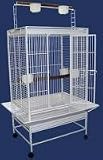 Brand New Parrot Bird Wrought Iron Cage Play-Top 32x23x66-WI32WHT