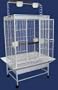 Brand New Parrot Bird Wrought Iron Cage Play-Top On Wheels 32x23x66, WHT