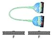 Coolmax Scorpio - Floppy cable - 34 pin IDC (F) - 34 pin IDC (F) - 1.5 ft - rounded - translucent green (pack of 10 )