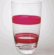 BLOCK Tier Red High Ball Glass Set 4 by Block China & Crystal