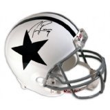 TONY ROMO SIGNED AUTOGRAPHED MINI HELMET DALLAS COWBOYS COA + HOLOGRAM