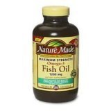 Nature Made Maximum Strength Omega-3 Fish Oil 1,200 mg – Two Bottles of 300 Softgels – Total 600
