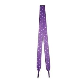 Foot Galaxy 45 Purple with White Dot Printed Shoe Laces