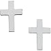 14K White Gold Cross Earring