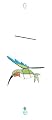Bird Brain Glass Flapper Hummingbird