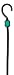 Highland 93032 Black and Green Triple Strength Stretch Cord