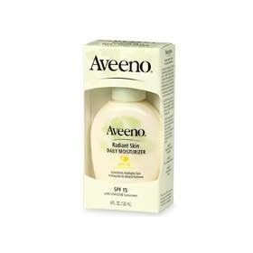 Aveeno Positively Radiant Skin Daily Moisturizer, SPF-15, 4-Ounce Bottles (Pack of 2)