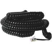 GE TL26139 25' Coil Phone Cord (Black)