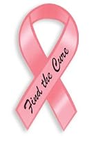 Pink Ribbon Breast Cancer Awareness 8" Car Magnet